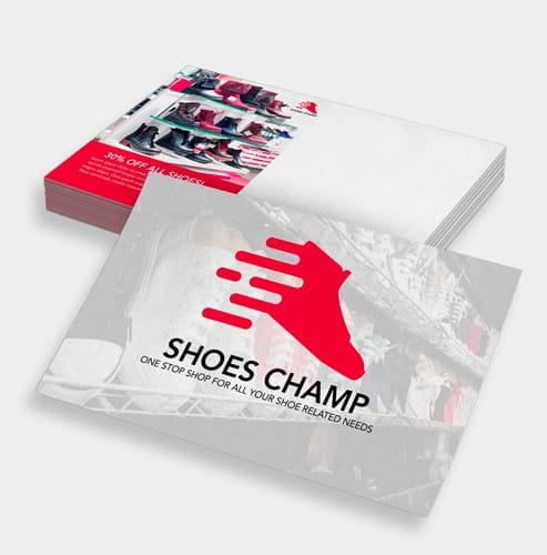 business cards shoes camp
